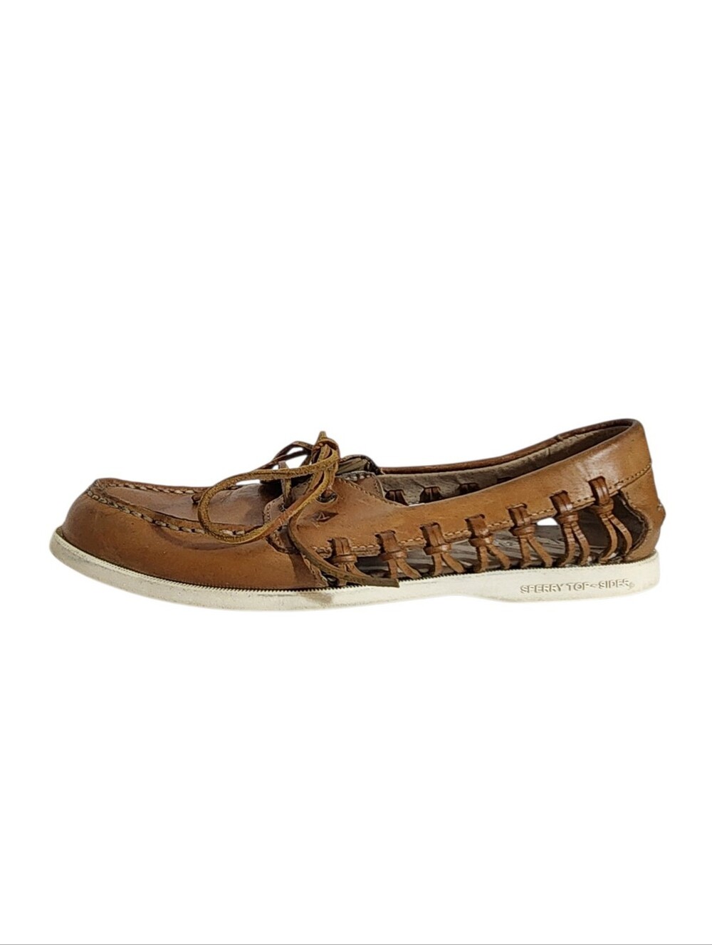 Sperry Brown Leather Top-Sider Slip-On Shoes Size 9.5